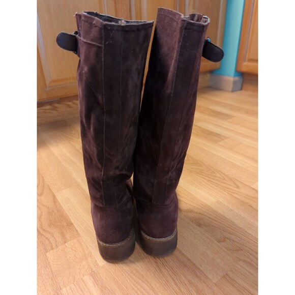 Muk Luks Barbie Boots Womens 9 Dark Purple Southwest Snowflake Faux Suede - Picture 4 of 11